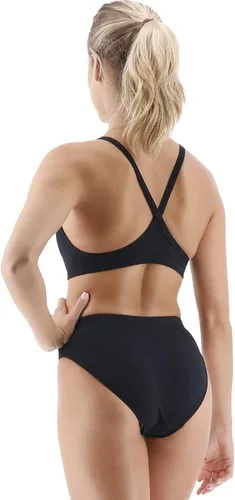 Vista 4 de TYR Sport - Bikini de entrenamiento Durafast de tono sólido para mujer con espalda tipo diamante