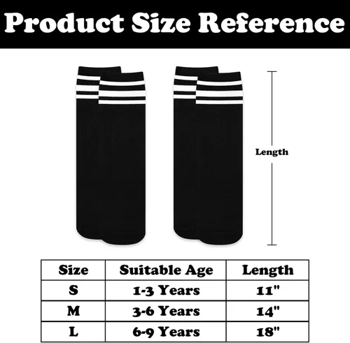 Vista 6 de Calcetines de fútbol para niños, calcetines de fútbol para niñas, calcetines de fútbol para niños, calcetines de tubo con rayas para niños pequeños