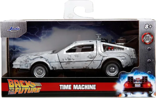 Vista 7 de Jada Volver al futuro 1:32 Time Machine Frost - Coche fundido a presión, juguetes para niños y adultos