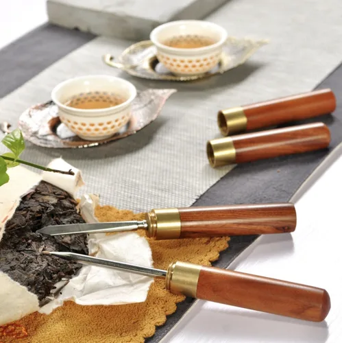 Vista 3 de Palisandro Puer Puerh Cuchillo de Té Aguja Herramienta Profesional para Rompir Torta Ladrillo