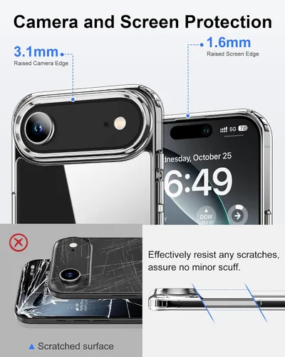 Vista 96 de HOOMIL Funda para iPhone 7 Plus/iPhone 8 Plus de 5.5 Pulgadas, sin amarillamiento, protección contra caídas, cubierta trasera dura transparente