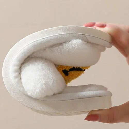 Vista 3 de kissxiaoya Smile Face Slippers for Women Men, Retro Soft Plush Lightweight Smile Face House Slippers, Indoor Outdoor Cozy Trendy Slip-On Slipper
