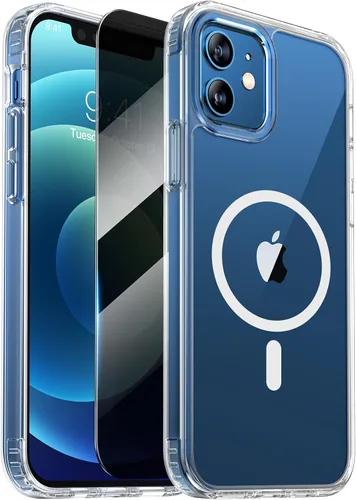 Vista 85 de Diaclara Funda diseñada para iPhone 12/iPhone 12 Pro, [con protector de pantalla de privacidad] [antiespía]