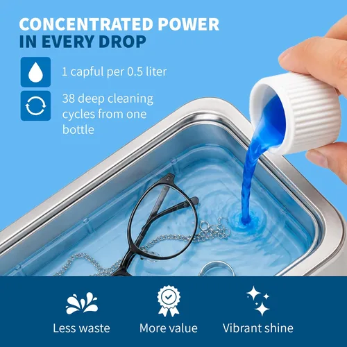 Vista 5 de iSonic solución concentrada ultrasónica para limpiar joyas/lentes., Azul, 1