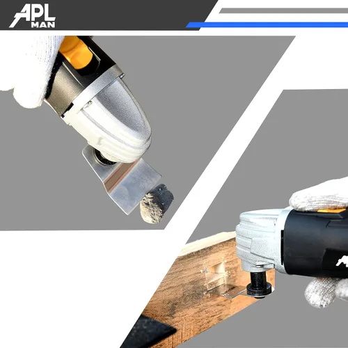 Vista 3 de APLMAN Herramienta oscilante multiusos, multiherramienta oscilante de 1.6 amperios con ángulo de oscilación de 3.2°, velocidad única y 8 accesorios