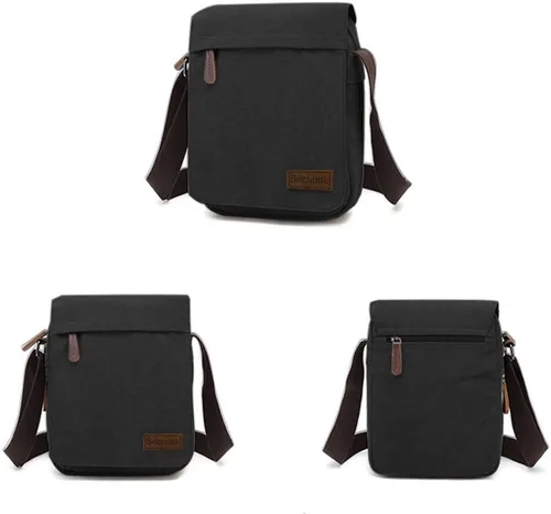 Vista 6 de Sechunk Vintage Canvas Messenger Cross body bag Shoulder bag