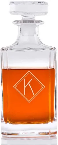 Vista 12 de Art Deco grabado personalizado Classic decantador, A