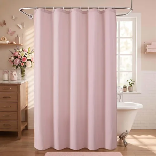 Vista 12 de OVZME Zora Cortina de Ducha de Tela para Cabina de 36 x 72 Pulgadas - Cortina de Ducha Pequeña Suave Negra para Baño para Tamaño de Cabina Estrecha