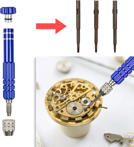 Vista 6 de Zistel Kit de herramientas de repuesto de batería de reloj 6 en 1, herramienta removedor de espalda de reloj para varios tipos de reloj