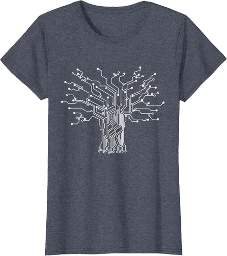 Vista 61 de Electronics Technician Binary Tree - Electrical Engineer T-Shirt Asphalt Grey