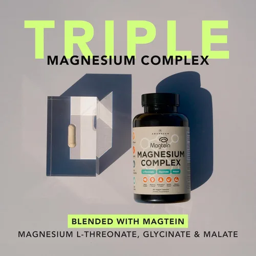Vista 6 de AMANDEAN Complejo de magnesio premium y paquete de colágeno marino. Tronato de magnesio de alta absorción, glicinato y malato. Proteína de colágeno