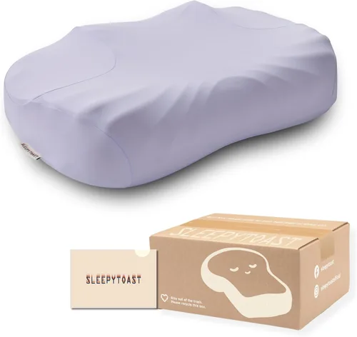 Vista 8 de Almohada para aliviar el dolor de cuello, almohada cervical para dormir con diseño único Wave Valley para un masaje suave, almohada para dormir
