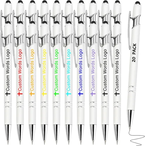 Vista 15 de Bolígrafo personalizado con nombre, bolígrafo personalizado, logotipo, tinta negra suave, regalo personalizado para mujeres, hombres, negocios