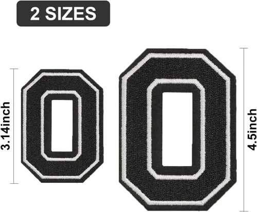 Vista 2 de Parches de letras para planchar, 5 piezas de letras individuales bordadas completas para ropa, vestido, sombrero, jeans, accesorios de bricolaje