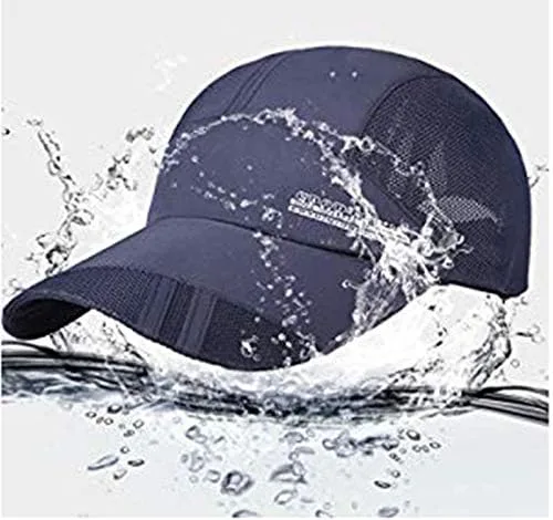 Vista 3 de Gorra de béisbol de malla unisex antiUV de secado rápido para pesca, senderismo, montaña.