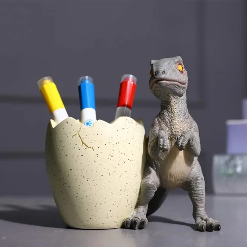 Vista 2 de Soporte para lápices de dinosaurio, organizador de escritorio para bolígrafo Athlon