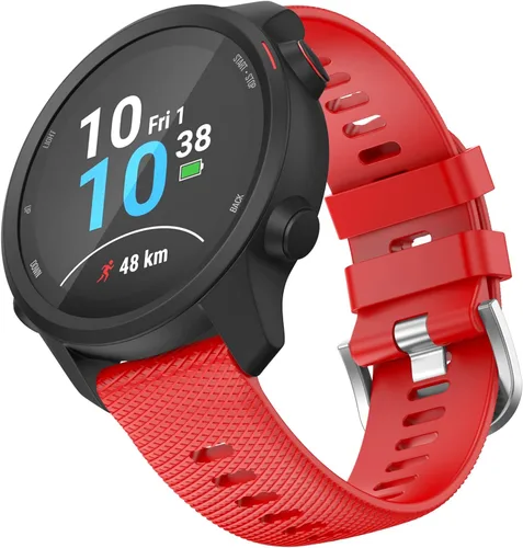 Vista 10 de OVERSTEP Correa de reloj para Garmin Venu 2 Plus/Venu SQ/Forerunner 645/245 Negro