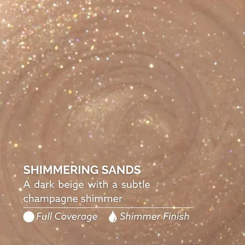 Vista 3 de Dazzle Dry Esmalte de uñas (paso 3) - Arenas brillantes - Un beige oscuro con un sutil brillo champán. Brillo de cobertura completa. (0.5 fl oz)