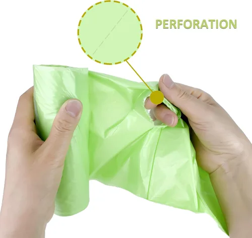 Vista 5 de Inwaysin - Mini bolsas de basura de 1.2 galones, bolsas de basura pequeñas, 6 litros, 100 bolsas, verde transparente