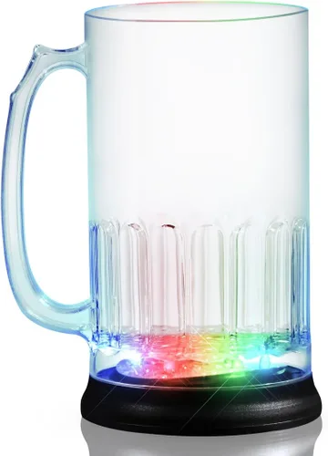 Vista 3 de Taza de cerveza alta con luz LED parpadeante de 28 onzas (juego de 4)