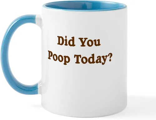 Vista 36 de CafePress Time To Poop Mugs Taza de café de cerámica de 11 oz (11.0 fl oz)