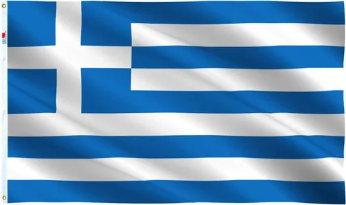 Vista 13 de Bandera argentina de 3 x 5 pies, grande, poliéster 100D en ambos lados para exteriores e interiores moderados, ojales de latón con cabecera de lona