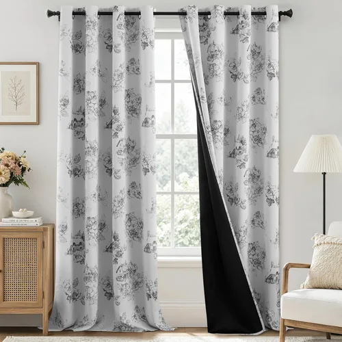 Vista 23 de SimpleHome - Cortinas opacas 100% para recámara, cortinas de ventana con ojales beige, con aislamiento térmico, cortinas de oscurecimiento