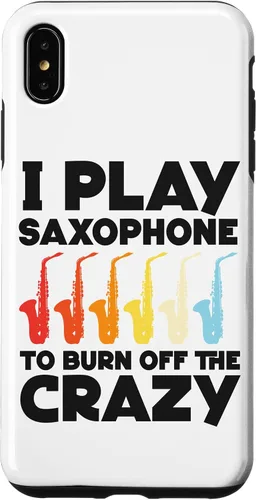 Vista 11 de iPhone 16 Saxofón I play saxofón para quemar el caso loco