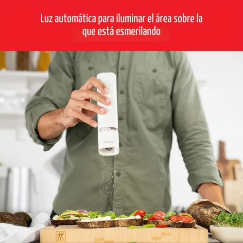 Vista 5 de ZWILLING Enfinigy - Molinillo eléctrico para sal/pimienta, color blanco