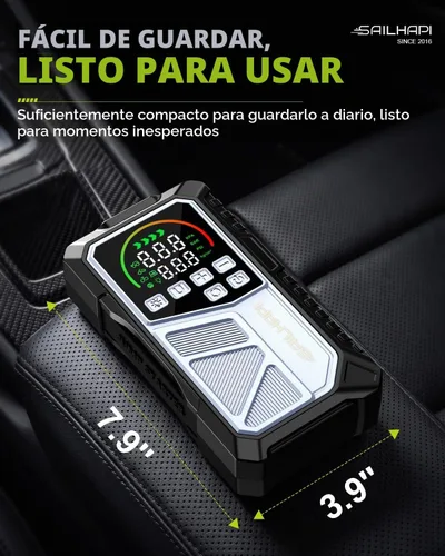 Vista 9 de Arrancador con compresor de aire, caja de salto de batería