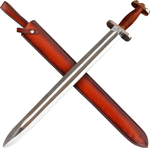 Vista 7 de Armory Replicas™ Colección de espadas de acero de Damasco vikingo y anglosajón de espada completa
