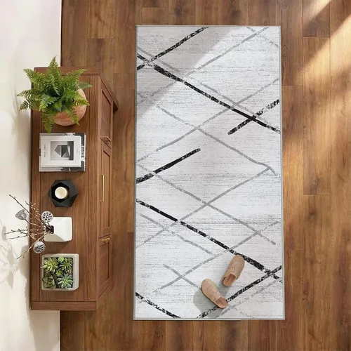 Vista 263 de jinchan Alfombra marroquí de pasillo 2x6 - Alfombra de pasillo lavable a máquina para cocina, alfombra moderna geométrica suave de pelo bajo