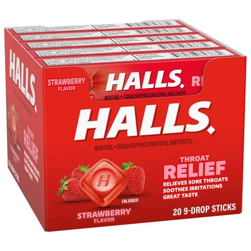 Vista 12 de Caramelos para la tos Halls (Paquete de 20).