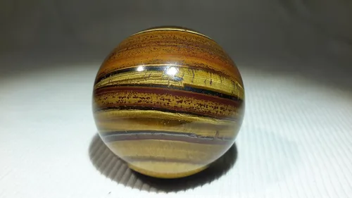 Vista 14 de Auténtica colección de esferas pulidas de piedra semipreciosa (jaspe brezado)