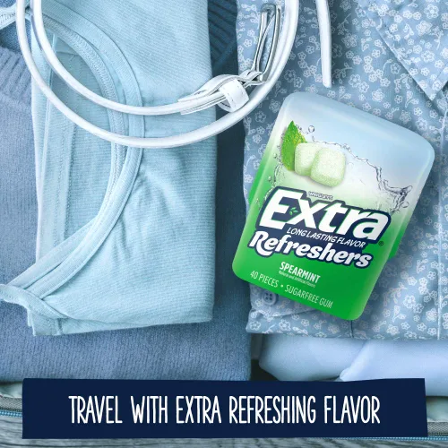 Vista 7 de EXTRA Chicle de menta verde Refreshers, 40 unidades (paquete de 6)