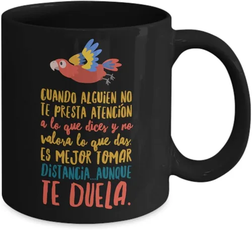 Vista 2 de Regalo para amigos Taza de cafe para hermana Perfecto regalo para graduados, profesionales y estudiantes Vaso con afirmaciones positivas, Negro