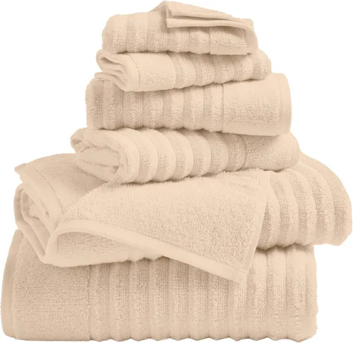 Vista 16 de Great Bay Home Juego de 6 toallas de mano – Toallas 100% algodón – Toallas absorbentes y de secado rápido para el baño (Duna)