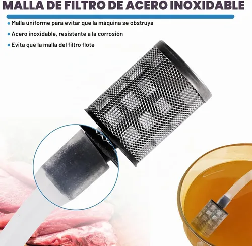 Vista 6 de MXBAOHENG Bomba eléctrica del arma del inyector de la carne con la manguera