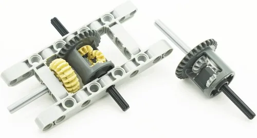 Vista 6 de SEEMEY 855 piezas MOC de repuesto STEM, engranajes de automóviles, ejes de ruedas, conectores de bloques de construcción, accesorios de piezas