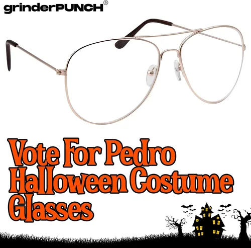 Vista 2 de grinderPUNCH Lentes transparentes de aviador premium sin receta dorada