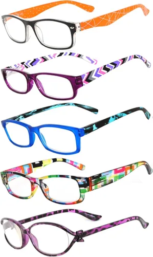Vista 18 de OWL 5 pares de lentes de lectura de moda para mujer, bisagra de primavera