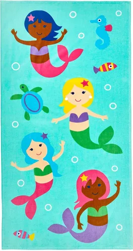 Vista 21 de Wildkin Toalla de playa para niños, 100% algodón, suave y absorbente, ideal para piscina y playa, animales salvajes Verde Oscuro