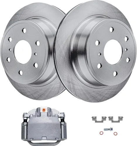 Vista 51 de Detroit Axle - Kit de freno delantero para Toyota RAV4 Prius V Lexus HS250h Scion xB Rotores de freno de disco de 10.83 pulgadas Pinza de freno