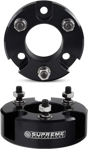 Vista 5 de Supreme Suspensions - juego de separadores para elevación de la suspensión delantera para Nissan Frontier, Negro