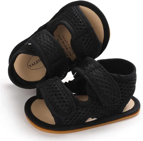 Vista 3 de Timatego Sandalias antideslizantes para bebés y niñas, suela suave, zapatos atléticos al aire libre, zapatos de verano para cuna, de 3 a 18 meses