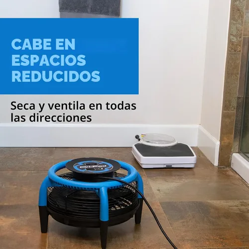 Vista 5 de Dri-Eaz Dri-Pod Pro - Secador omnidireccional de pisos y alfombras, secadora de piso con ventilación para barcos, caravanas y uso residencial