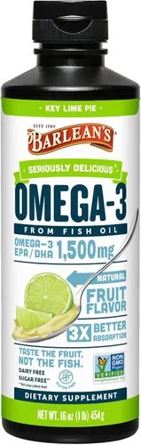 Vista 10 de Barlean's Suplemento líquido de aceite de pescado Omega 3 para hombres y mujeres, 1500 mg de ácido graso EPA y DHA, promueve la salud del cerebro
