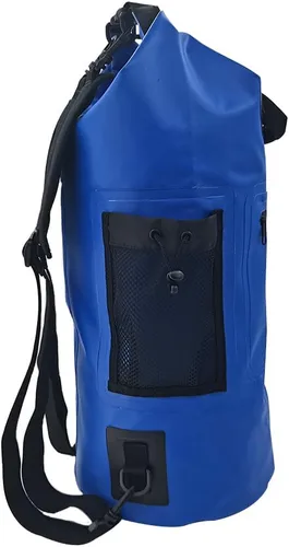 Vista 4 de ISURE MARINE Bolsa seca impermeable con bolsillo con cremallera de 20 litros, funda impermeable para teléfono, con cierre superior, bolsas de viaje