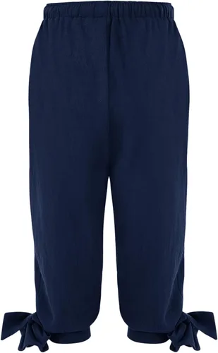 Vista 3 de Bbalizko Pantalones de tobillo medievales para niños, renacentista, vikingo, pirata, Halloween, cosplay, gótico, navegante, disfraz capri