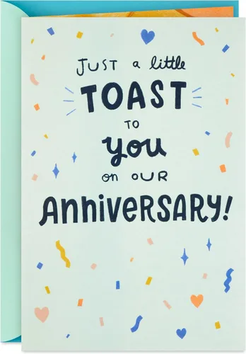 Vista 10 de Tarjeta de aniversario Hallmark para esposo, esposa, novio, novia (Vayan juntos) Foil Accented, Cream Card, Coordinating Envelope, High Quality